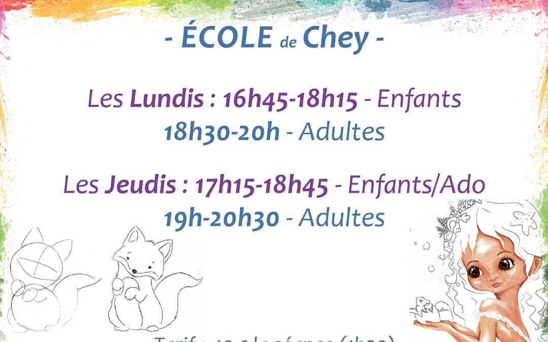 Cours de Dessin – Chey – 2025-26